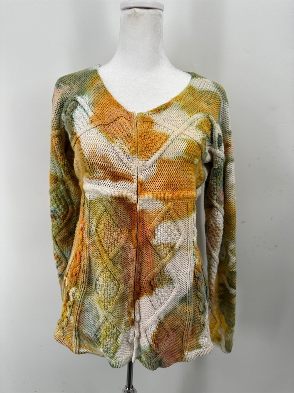 Women’s Gap Multicolor Cable-Knit V-Neck Sweater Cardigan